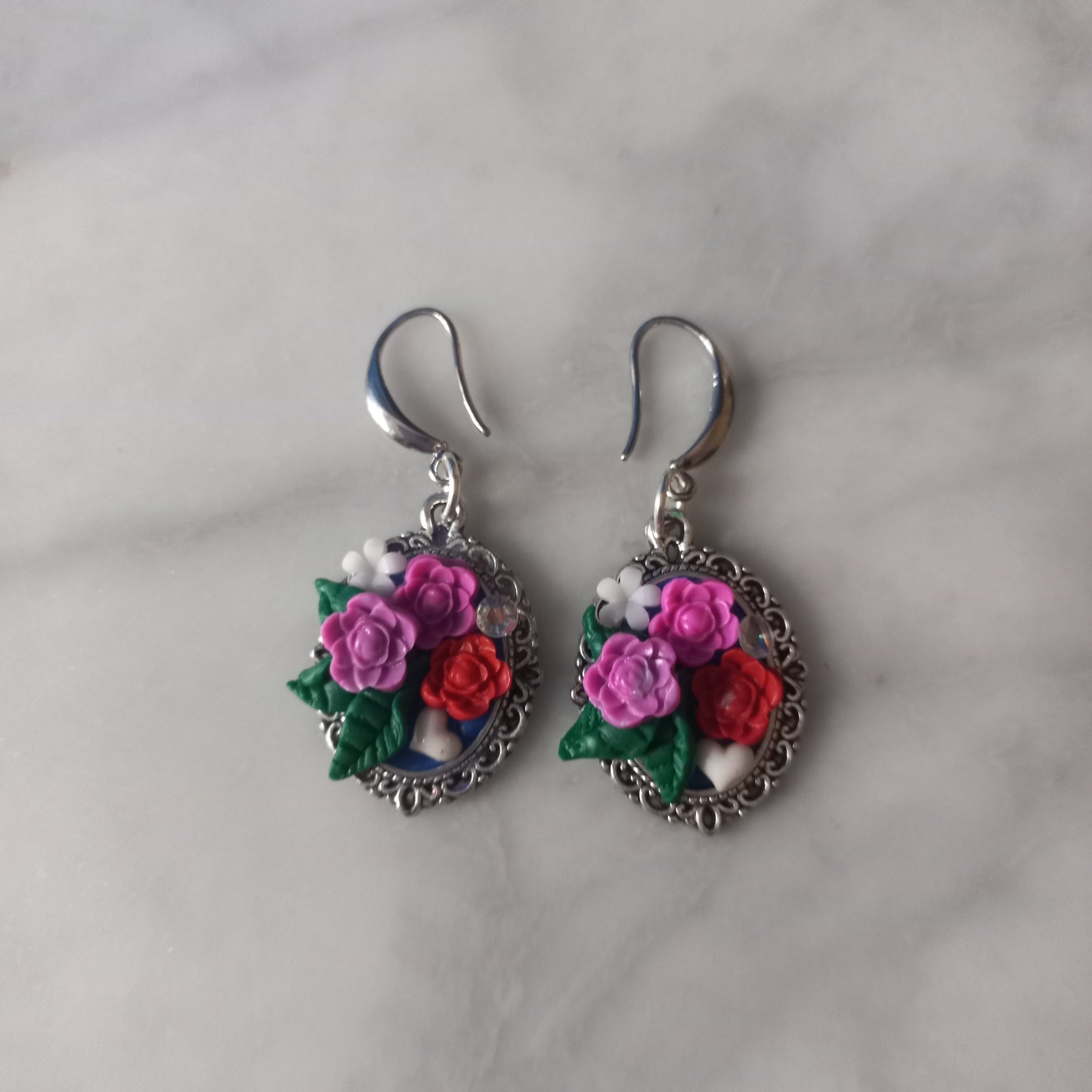 Floral Bouquet Oval Earring
