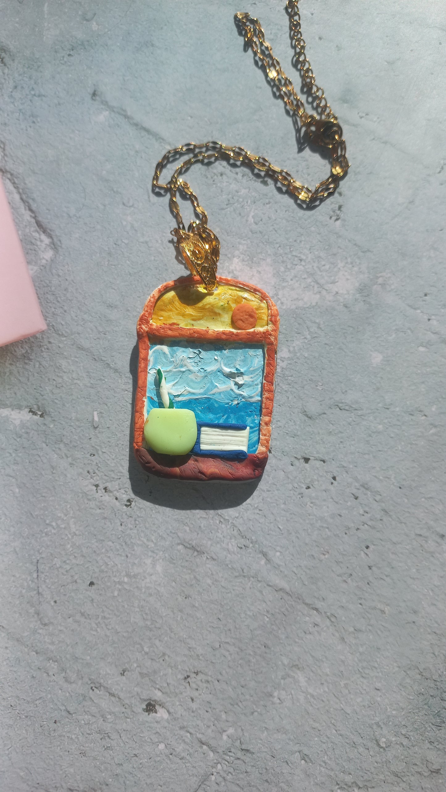 Beach themed polymer clay jewelry