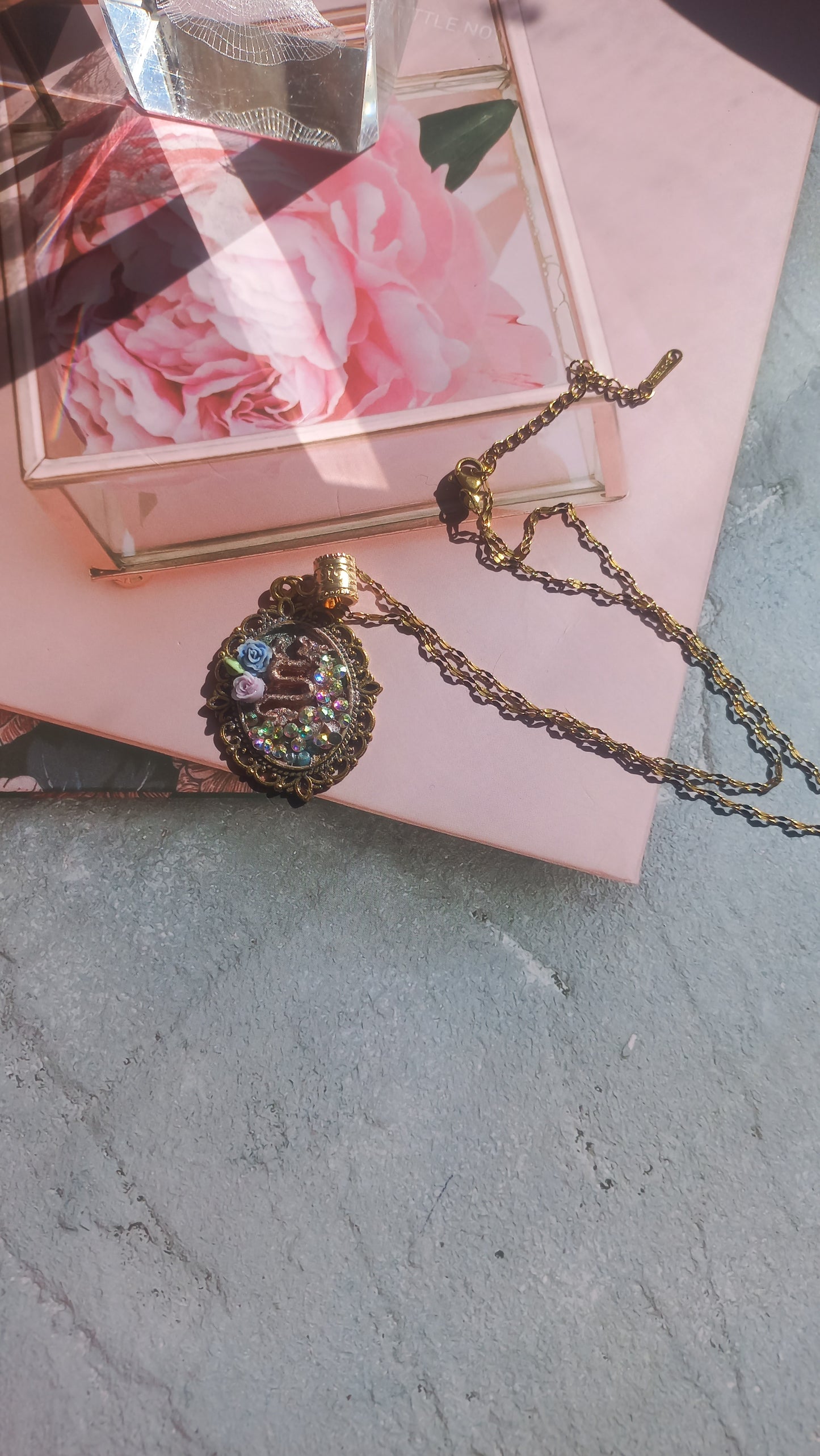 Vintage Asian themed brass colour pendants