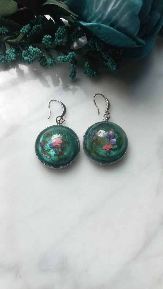 Forest Fantasy-themed Resin Earrings