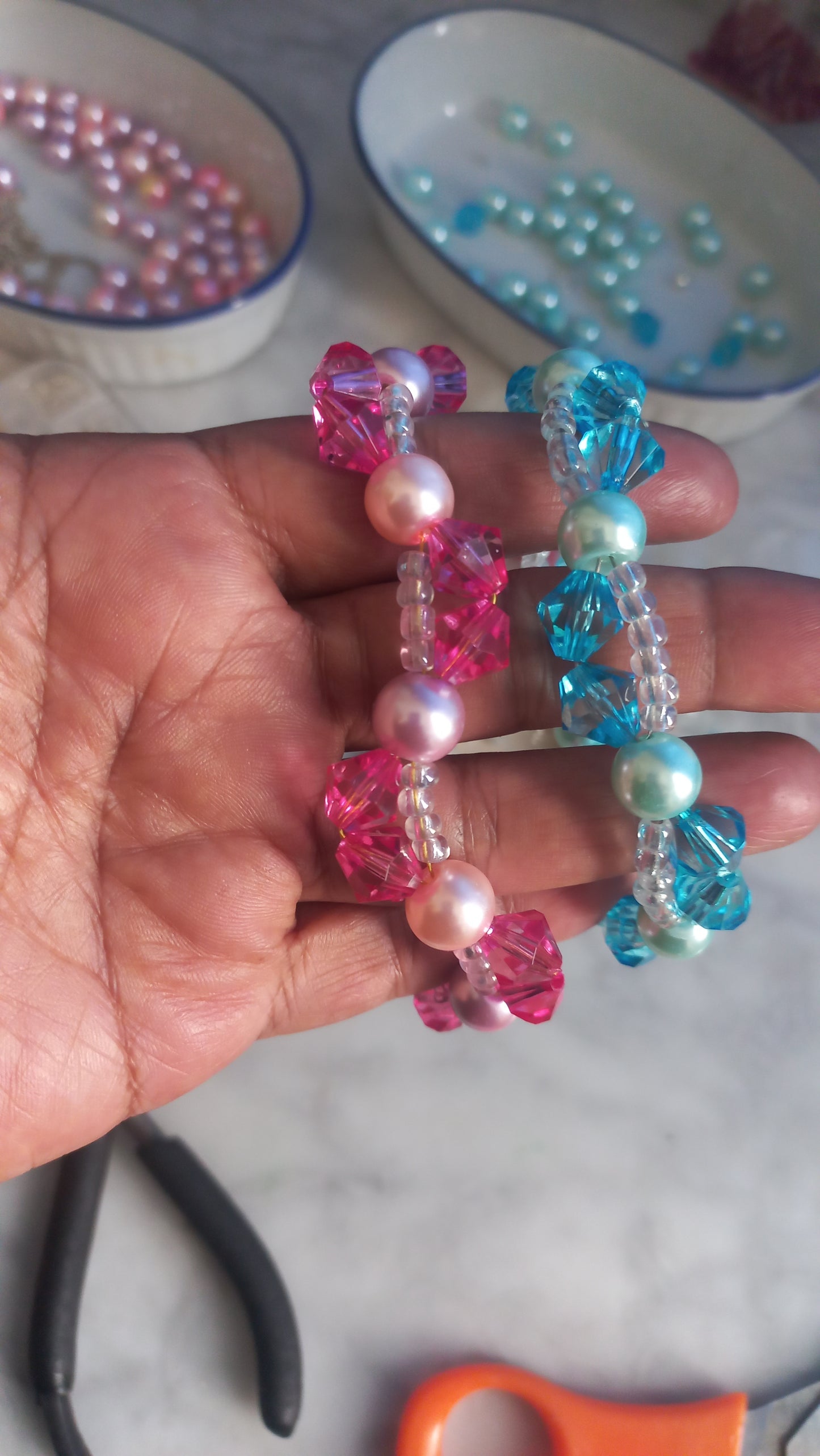 Bycone & Pearl bead bracelets
