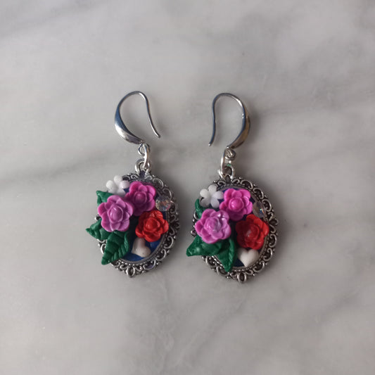 Floral Bouquet Oval Earring