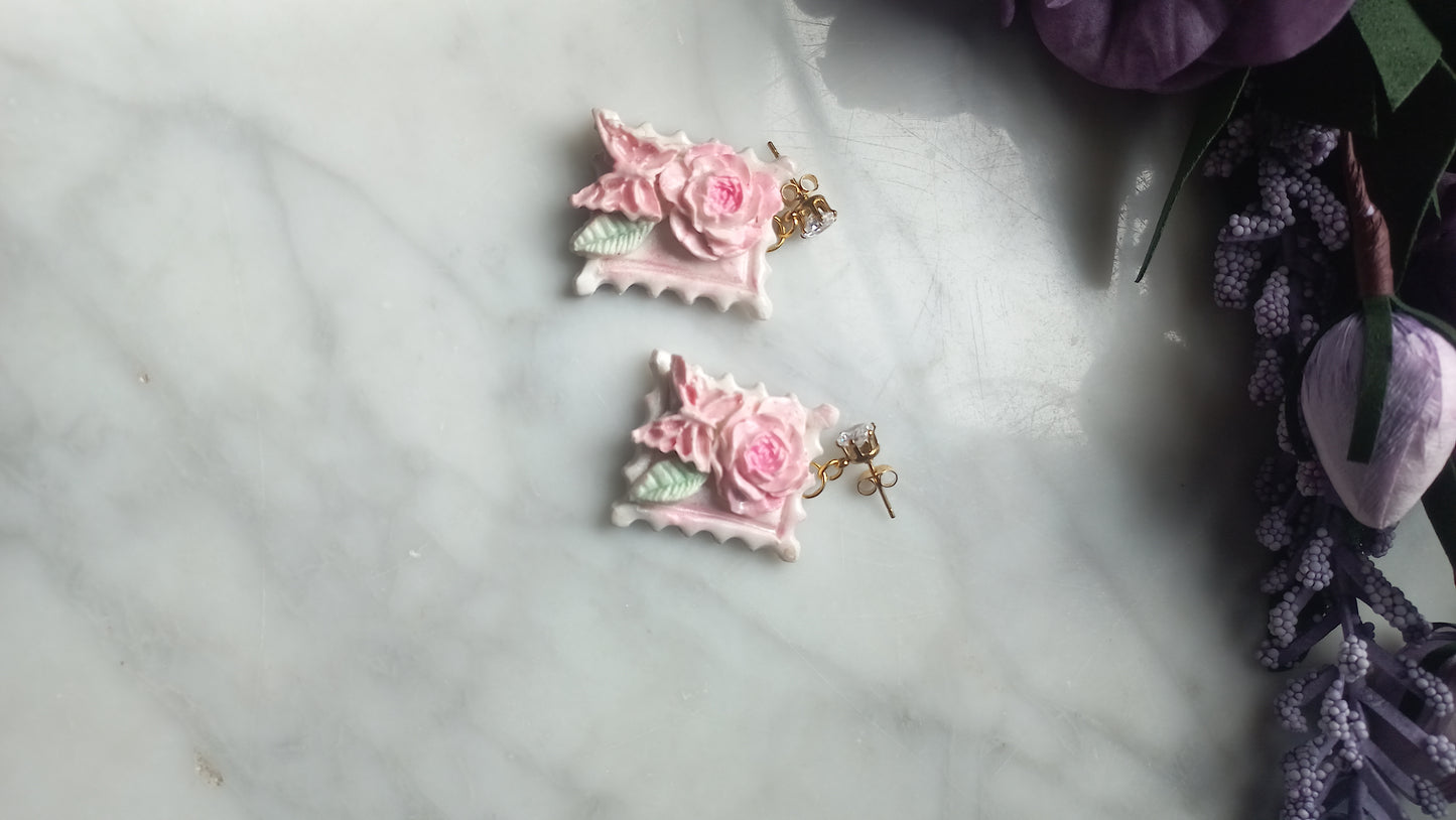 Polymer clay postage stamp design