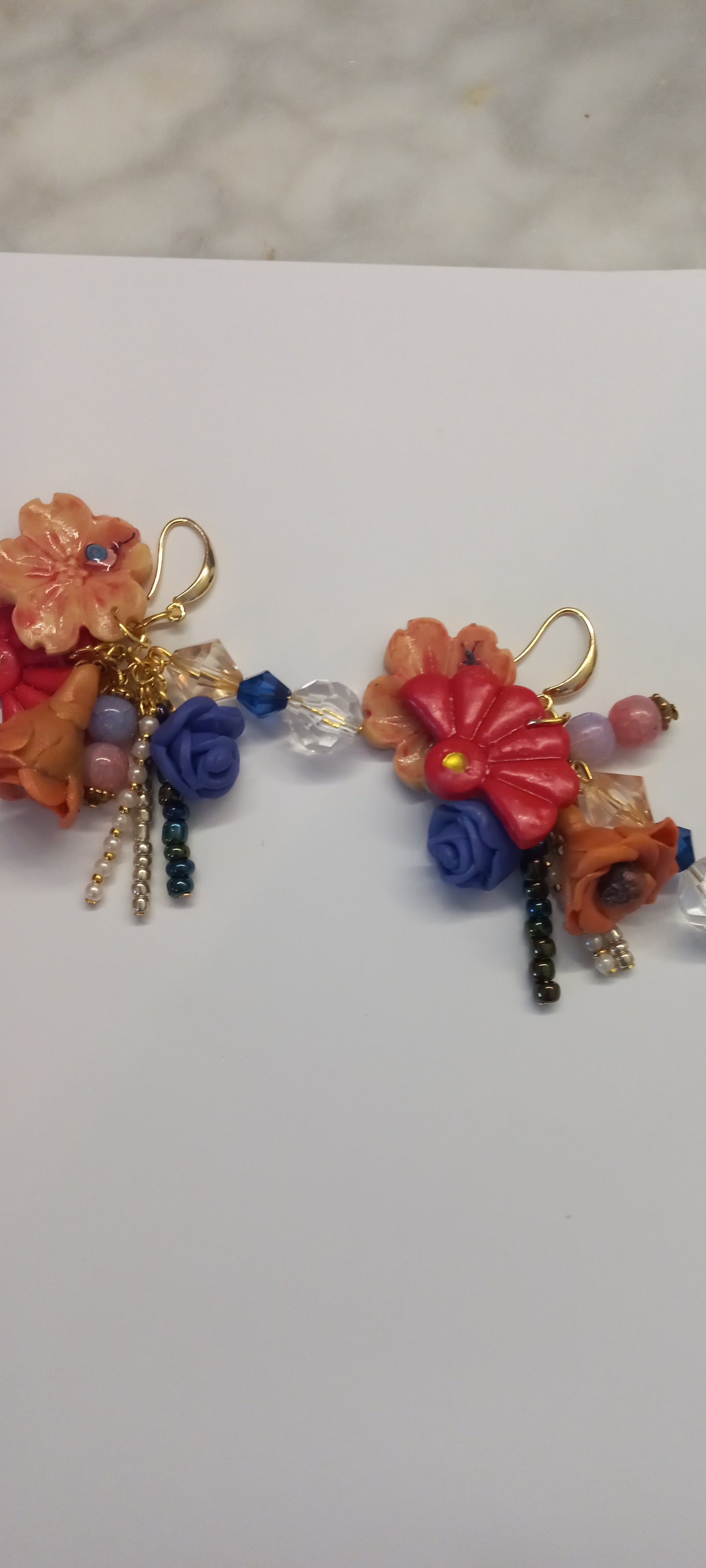 Flower cluster earrings No.2