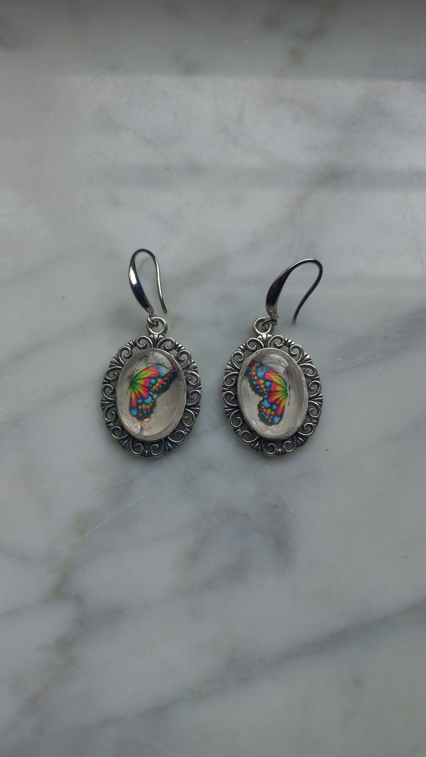 Antique butterfly in resin