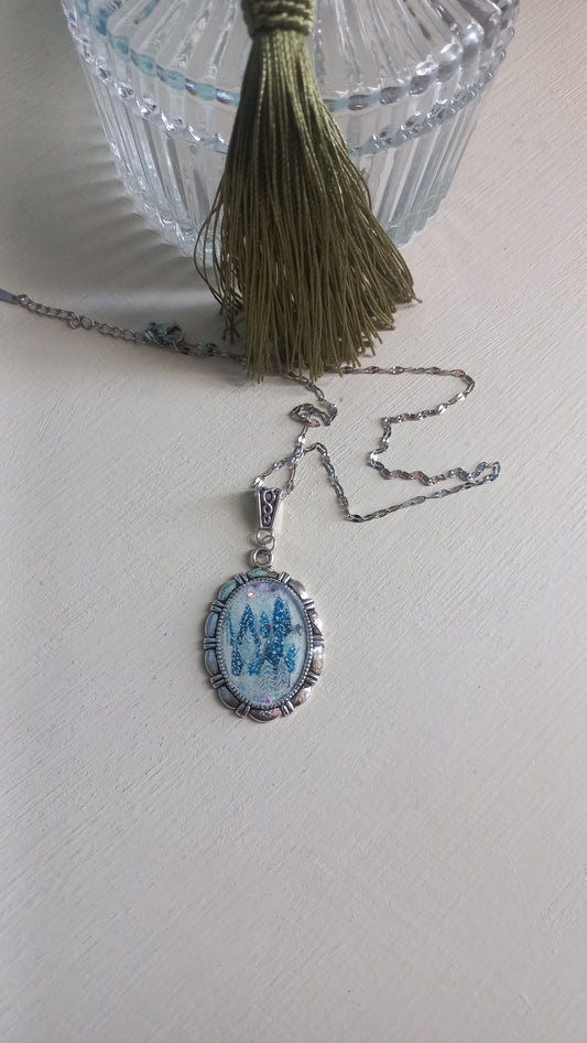 Winter painted landscape in resin