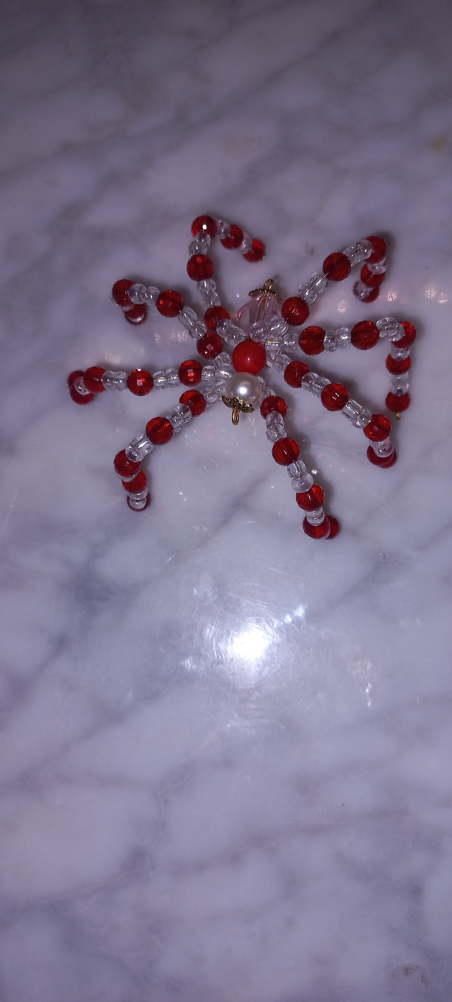 Beaded spider brooches