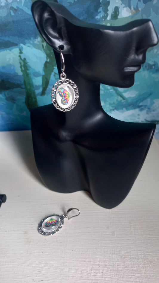 Antique butterfly in resin