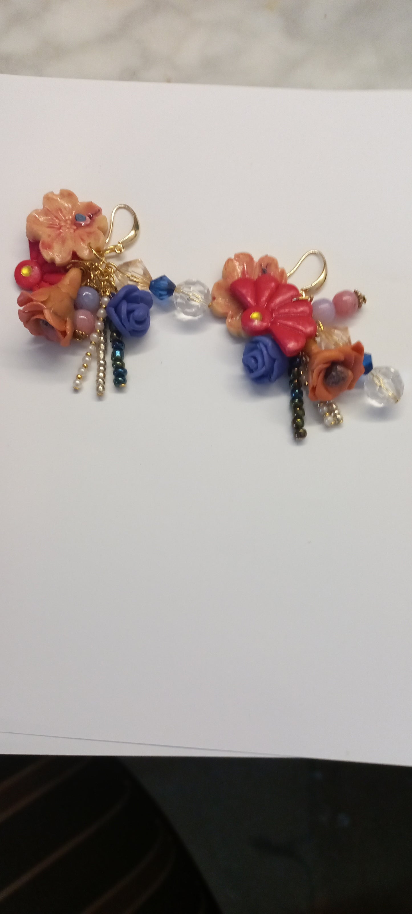 Flower cluster earrings No.2
