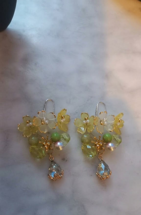 Acrylic Sakura Blossom earrings