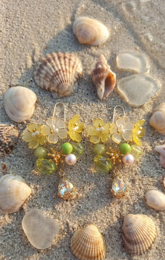 Acrylic Sakura Blossom earrings