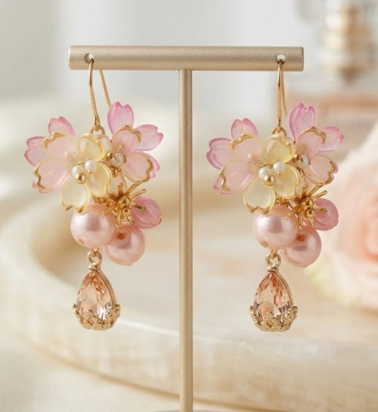 Acrylic Sakura Blossom earrings