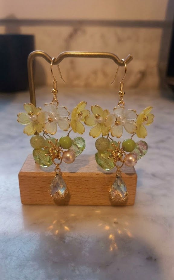 Acrylic Sakura Blossom earrings